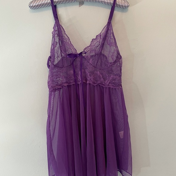 Lace Babydoll Lingerie- Purple - Picture 2 of 2